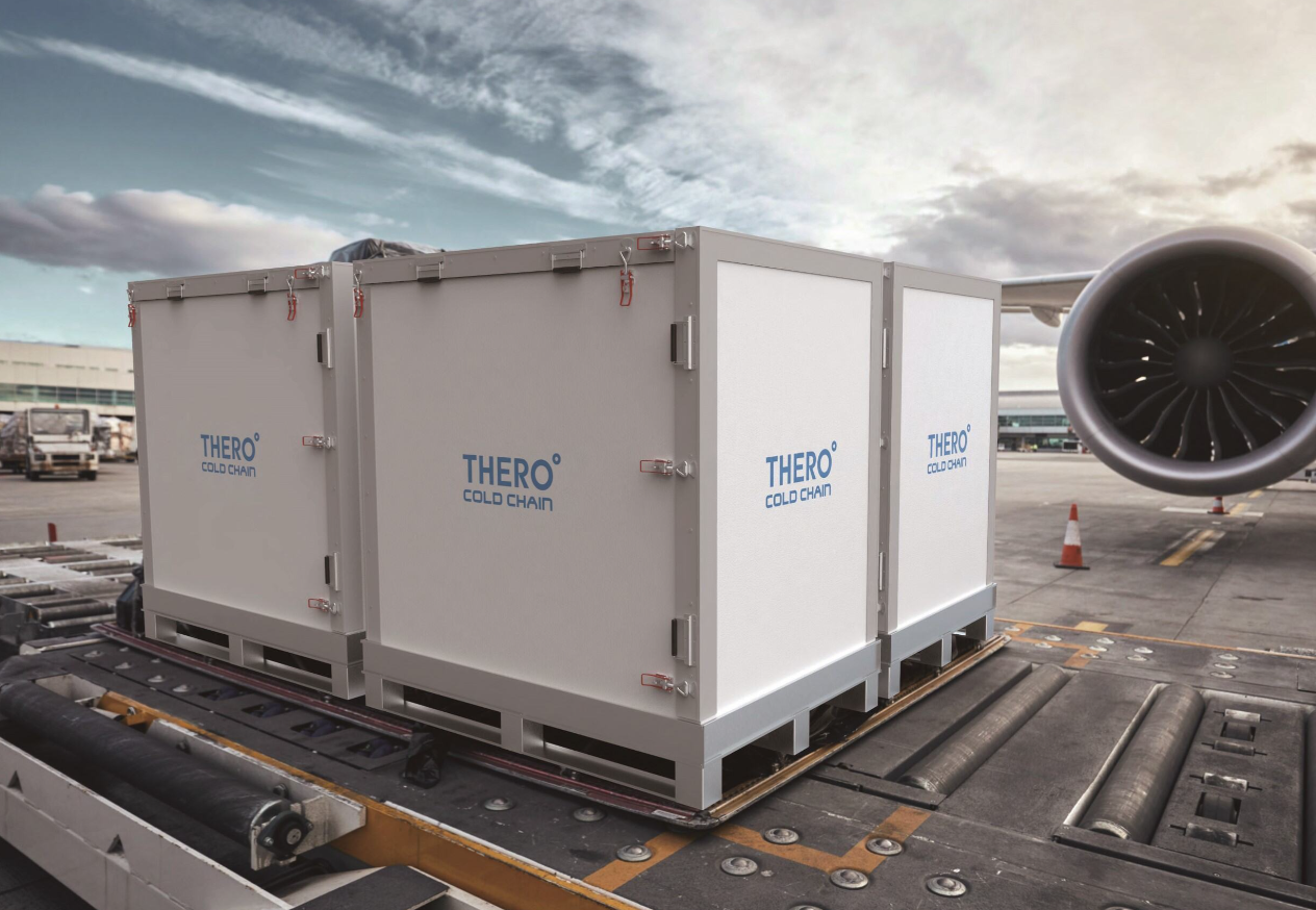 採用 PCM 技術研發的無源恒溫長效冷鏈運輸箱,不用依賴電源,控溫 效果更安全及穩定,可廣泛於航空冷鏈運輸。