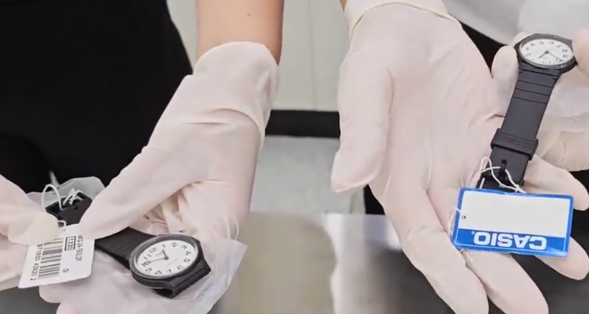 女子雙腳綁80隻Casio錶福田口岸斷正(中國海關總署)