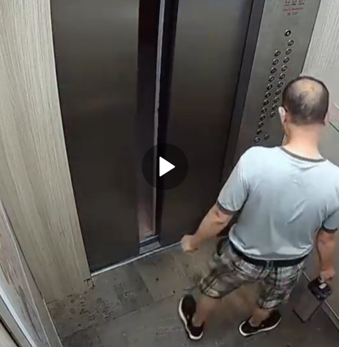 鋰電池在電梯內爆炸。(互聯網)