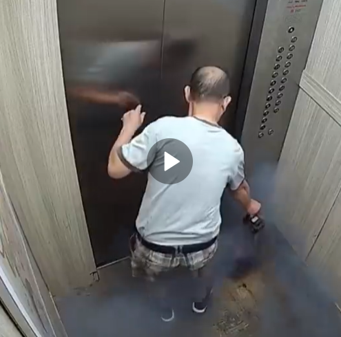 鋰電池在電梯內爆炸。(互聯網)