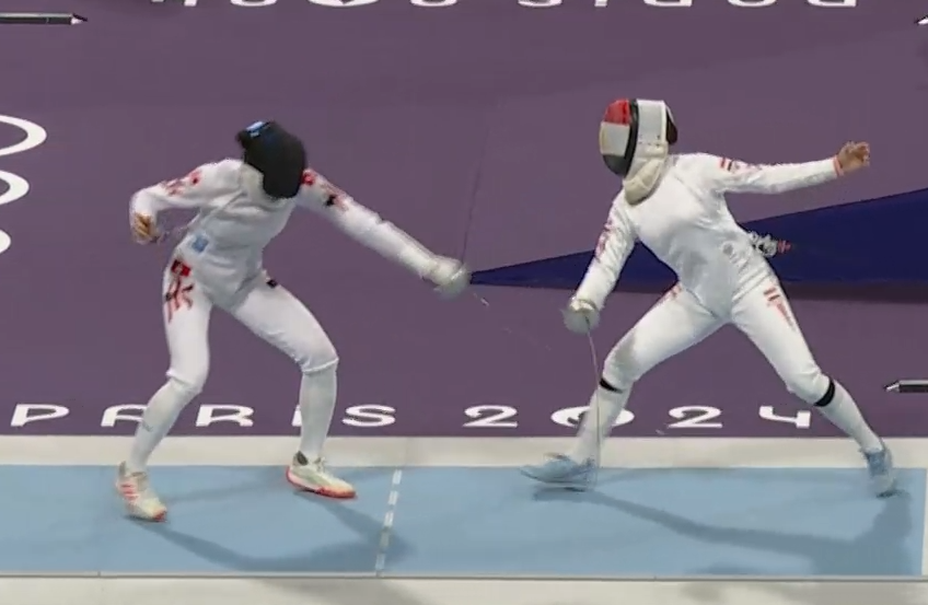 江旻憓在個人賽的32強晉級。(直播截圖)