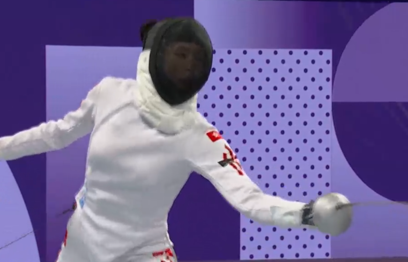 江旻憓在個人賽的32強晉級。(直播截圖)