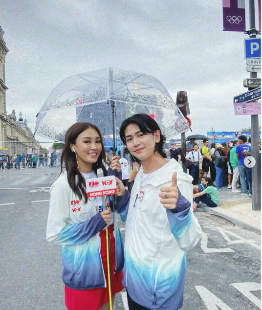 蘇韻芝現正身處巴黎,為有線 HOY電視擔任奧運主持。