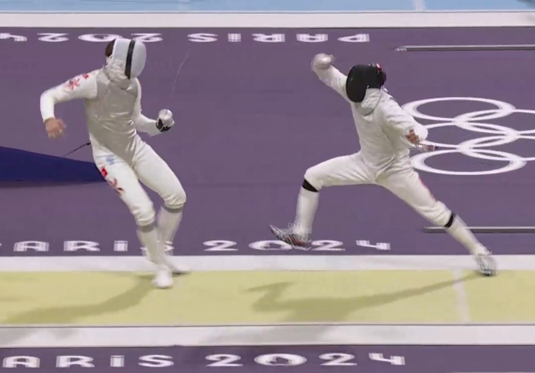 張家朗16強再挫中國莫梓維。(直播截圖)