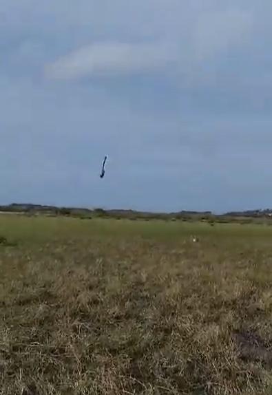 其中一名20歲學員Emmanuel Velázquez在百米高空從直升機一躍而下,但未能順利打開降落傘。(X)