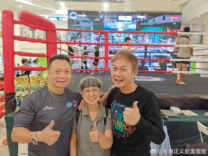 錢小豪早前應邀欣賞拳賽。