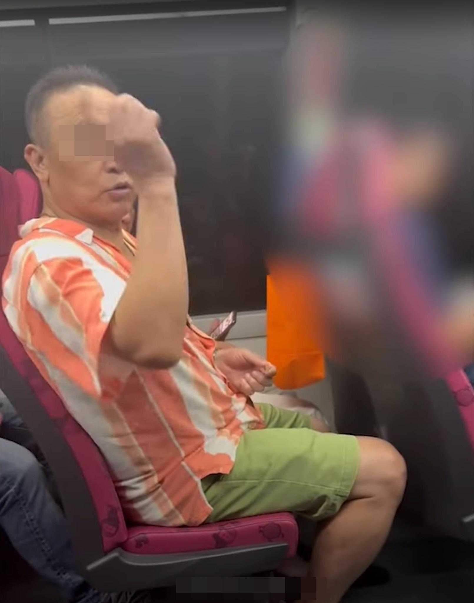 網上熱話|巴士阿叔2.0?阿叔巴士剪指甲被勸阻 爆粗反駁:挑釁我呀?(網片截圖)