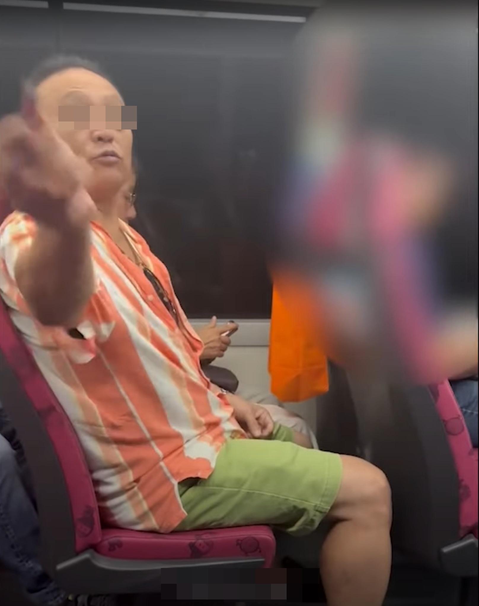 網上熱話|巴士阿叔2.0?阿叔巴士剪指甲被勸阻 爆粗反駁:挑釁我呀?(網片截圖)