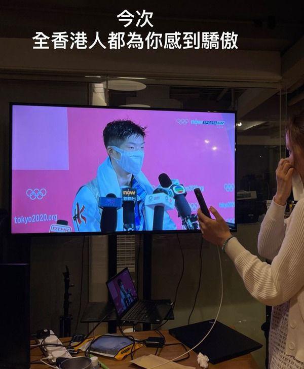 張家朗於東京奧運首奪金牌時,馬詠茹曾公開恭賀他。