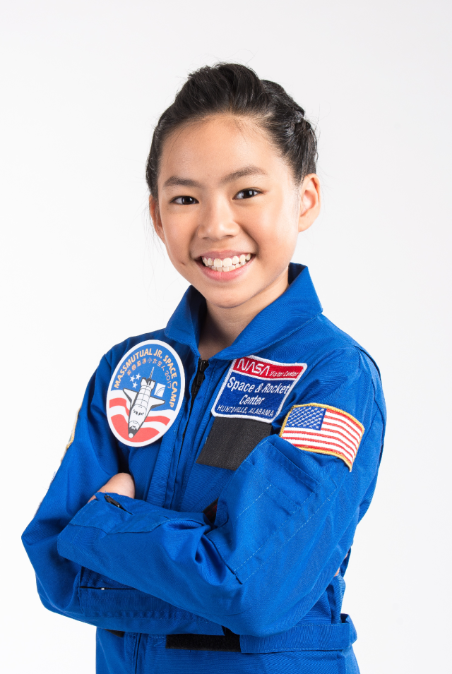梁曦童曾獲選成為2017年美國萬通小太空人。