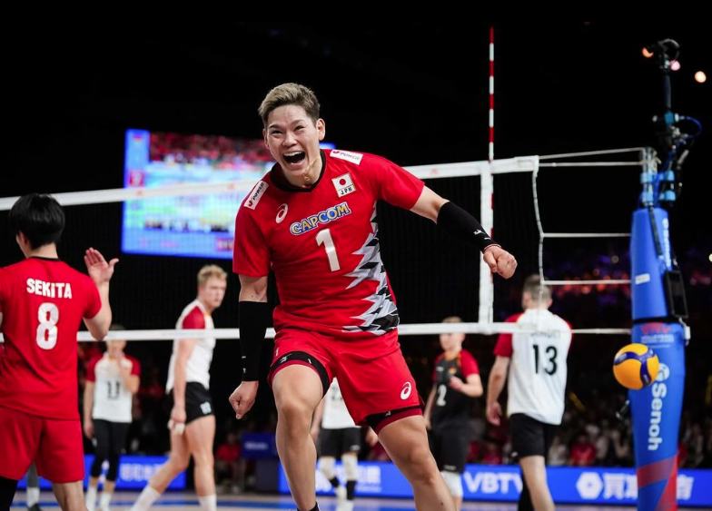 巴黎奧運 西田有志攔網高度335cm。