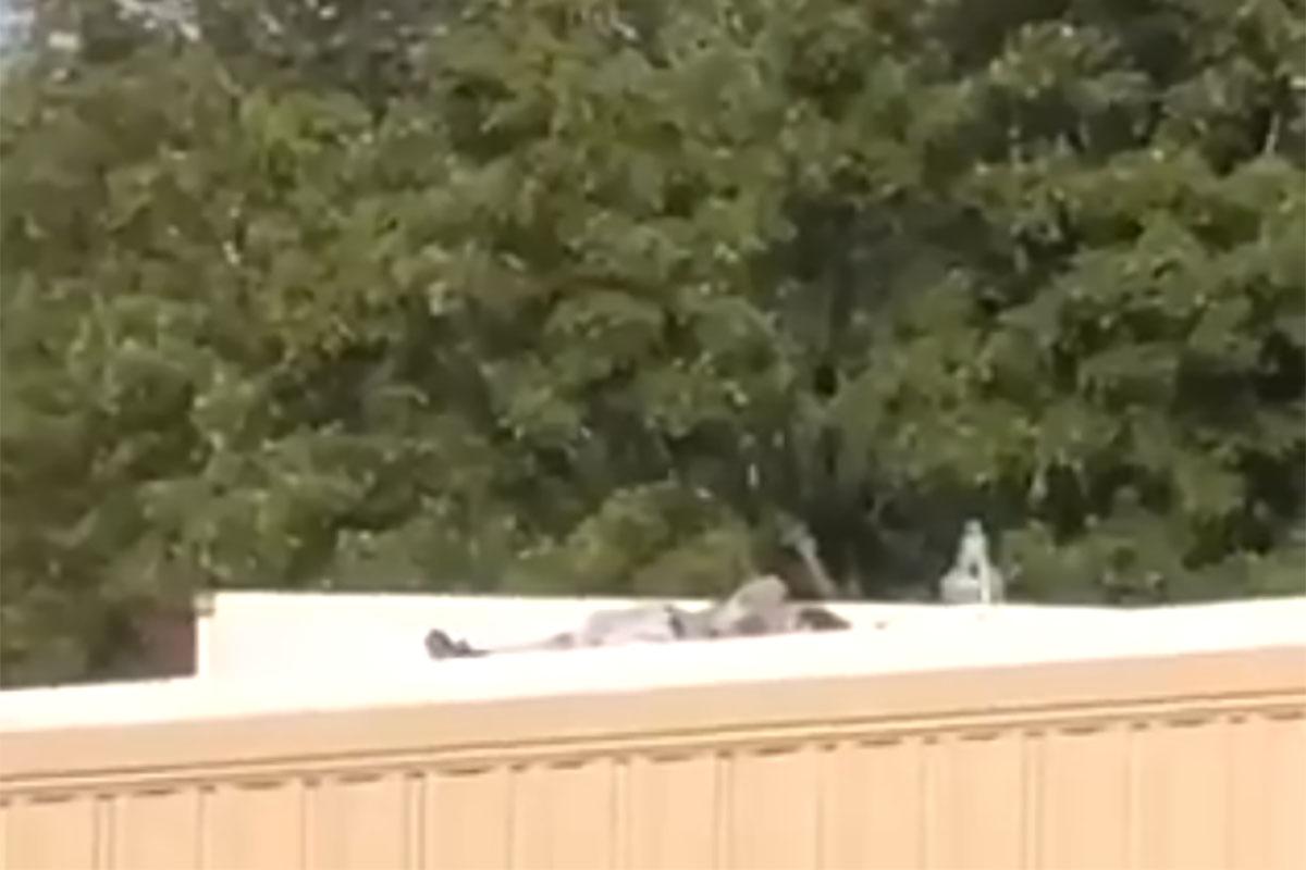 20歲槍手事後在屋頂遭擊斃。(X圖片)