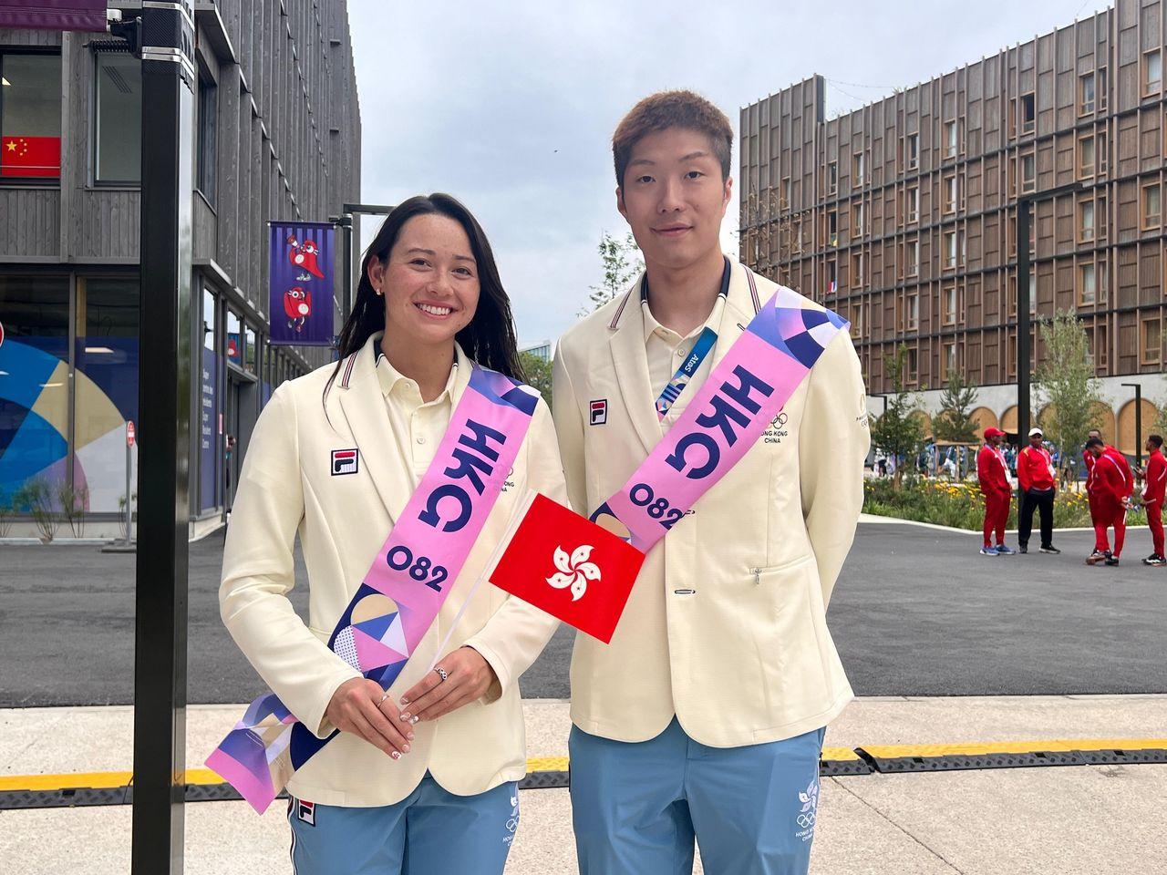 港隊於開幕禮前已集合出發前往塞納河,參加開幕禮。(相片由港協暨奧委會提供)