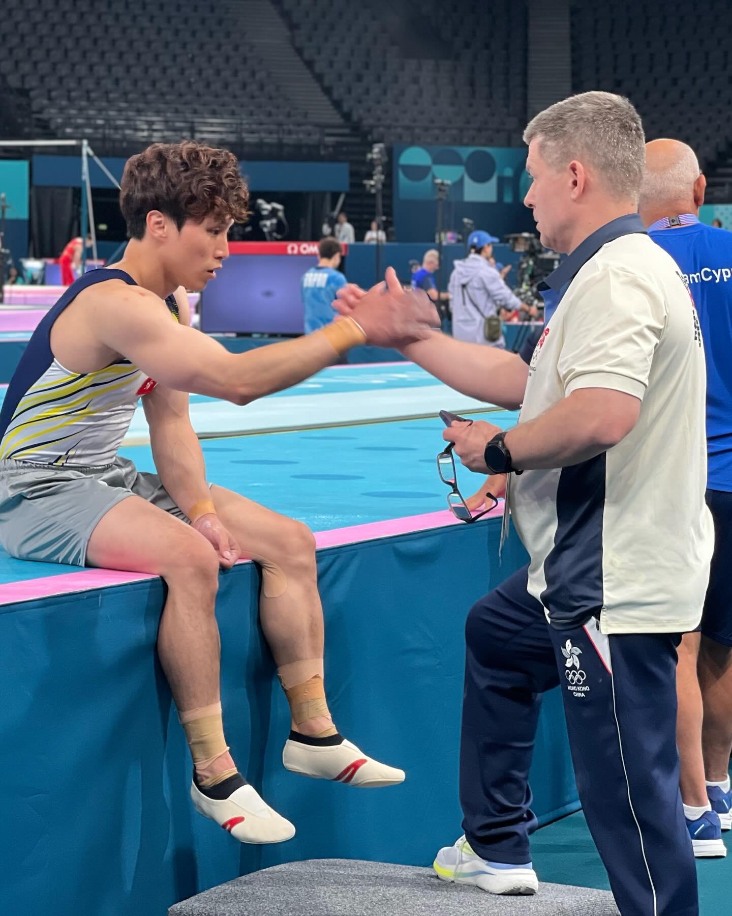 香港體操代表石偉雄今屆在巴黎第三度參加奧運,他在男子跳馬資格賽未能躋身決賽。(石偉雄FB)