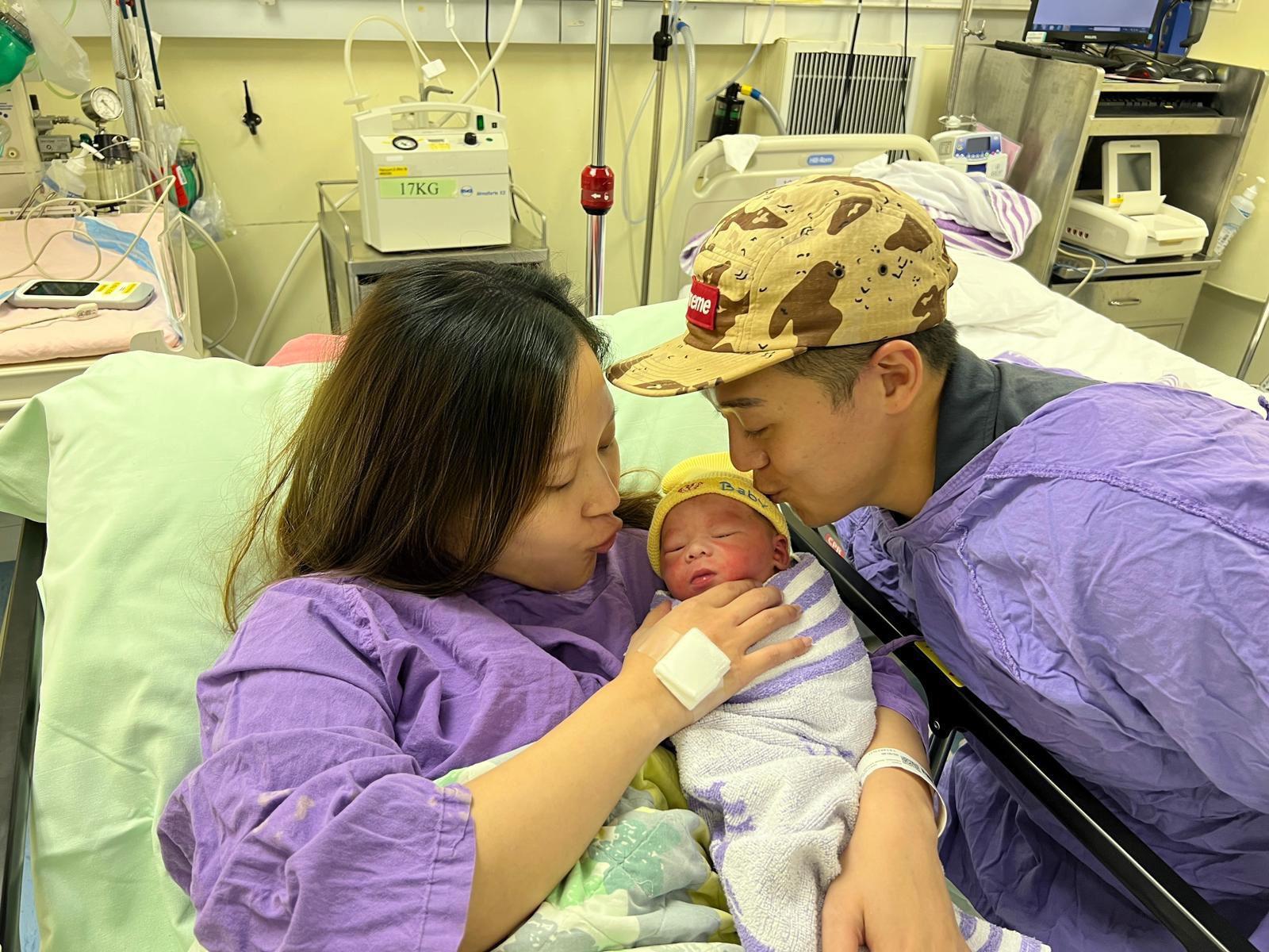 「大隻仔」關曜儁再度宣布喜訊,夫妻成功兩年抱兩。