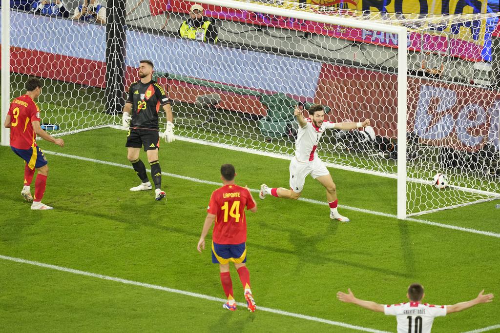 格魯吉亞先開紀錄。(美聯社)