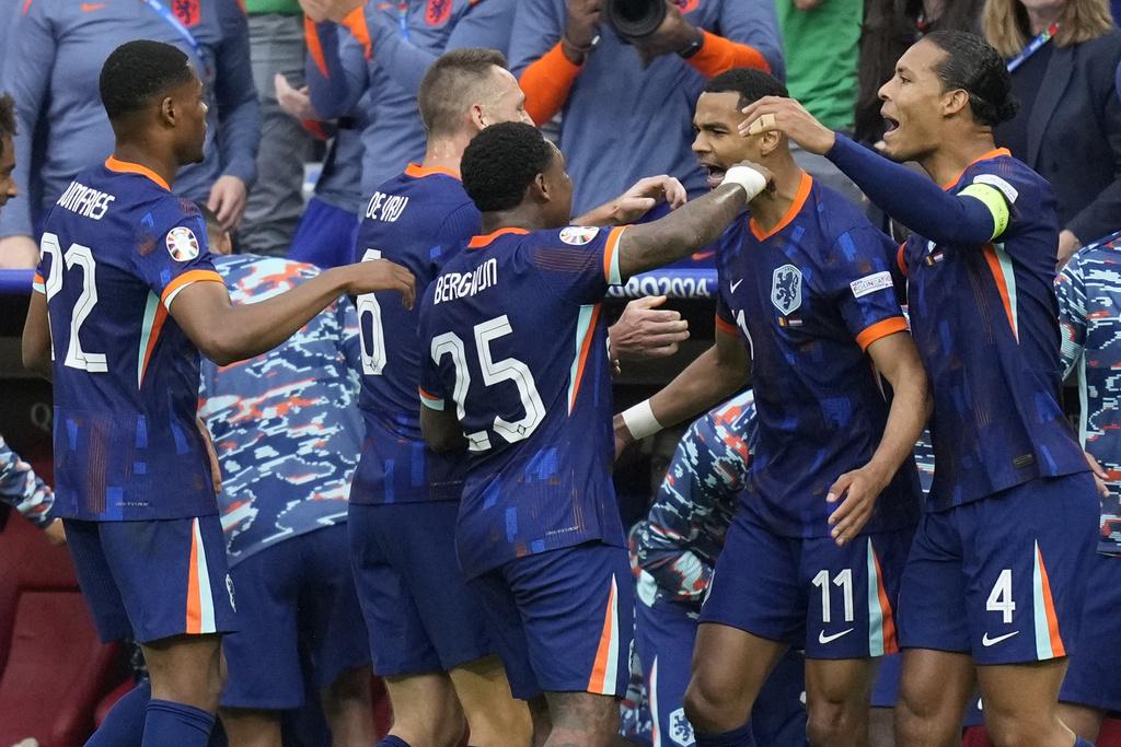 加普為荷蘭先開紀錄,射入個人在今屆歐國盃的第三球。(美聯社)