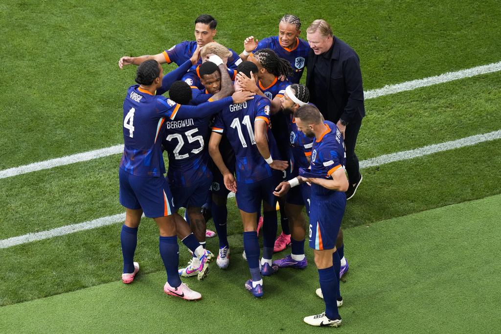 加普為荷蘭先開紀錄,射入個人在今屆歐國盃的第三球。(美聯社)