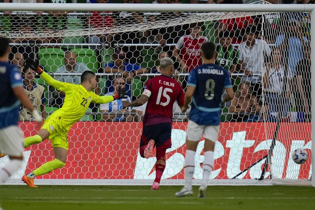 卡禾3分鐘就為哥斯達黎加先開紀錄。(美聯社)