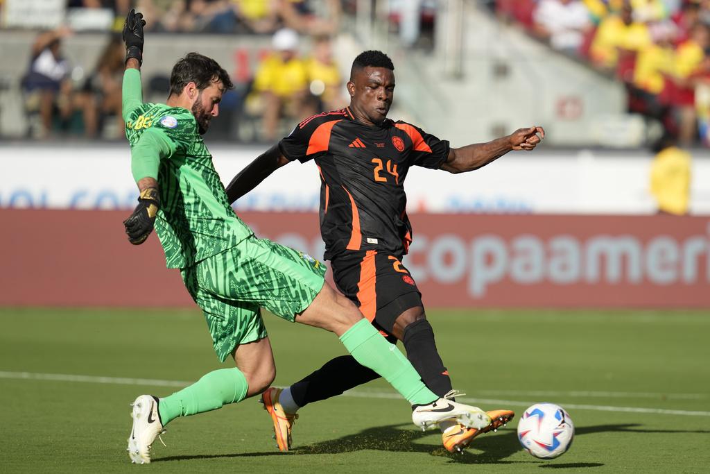 巴西1:1賽和哥倫比亞。(美聯社)