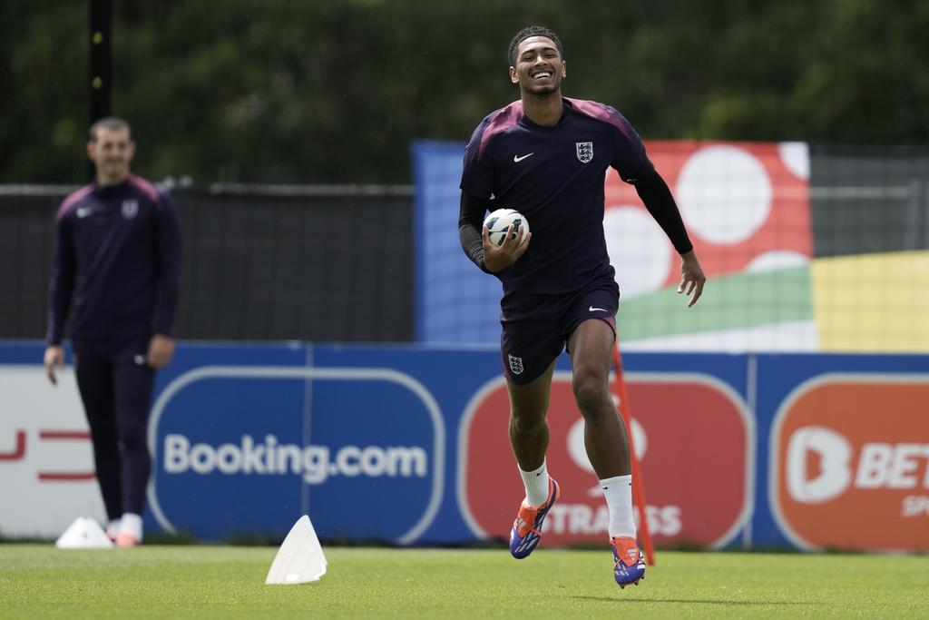 英格蘭備戰對瑞士的八強。(美聯社)