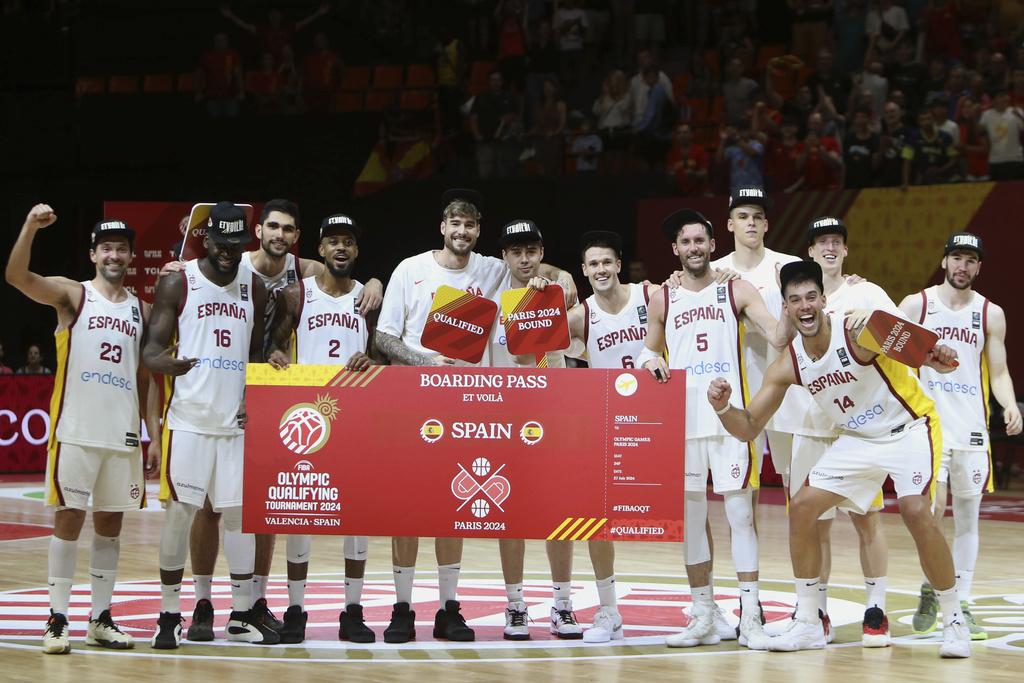 西班牙取得奧運男子籃球入場券。(美聯社)