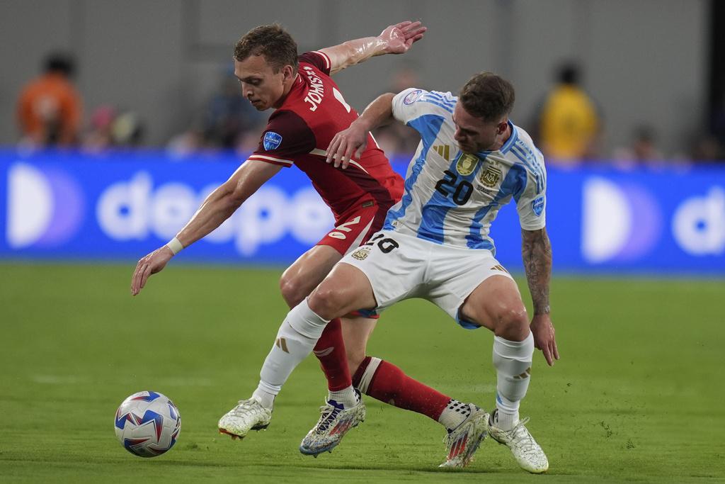 阿根廷2:0擊敗加拿大晉級決賽。(美聯社)