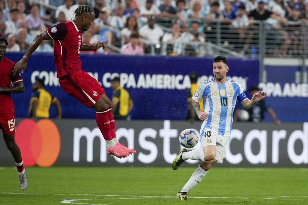 阿根廷2:0擊敗加拿大晉級決賽。(美聯社)