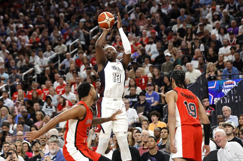 美國86:72輕取加拿大。(美聯社)