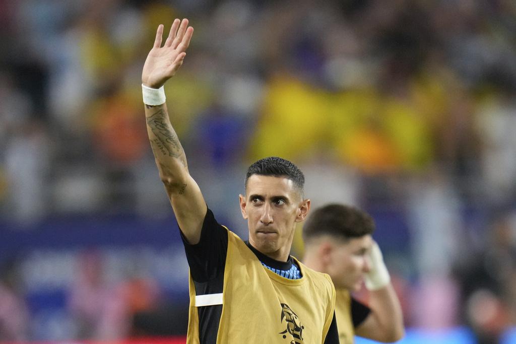 最後一次代表阿根廷上陣的迪馬利亞正選。(美聯社)