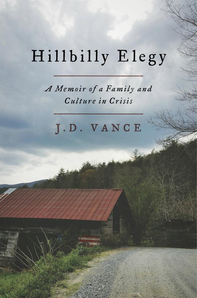 萬斯2016年出版的暢銷回憶錄《絕望者之歌》(Hillbilly Elegy: A Memoir of a Family and Culture in Crisis)。(美聯社)