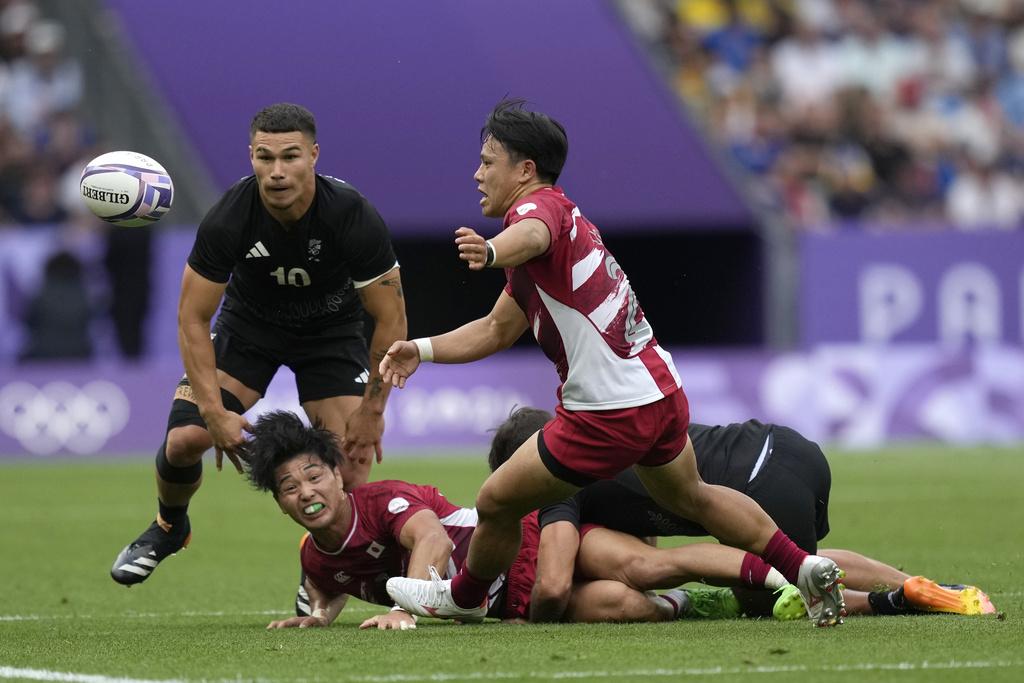 巴黎奧運日本7人欖球隊上周三作賽。(資料圖片)