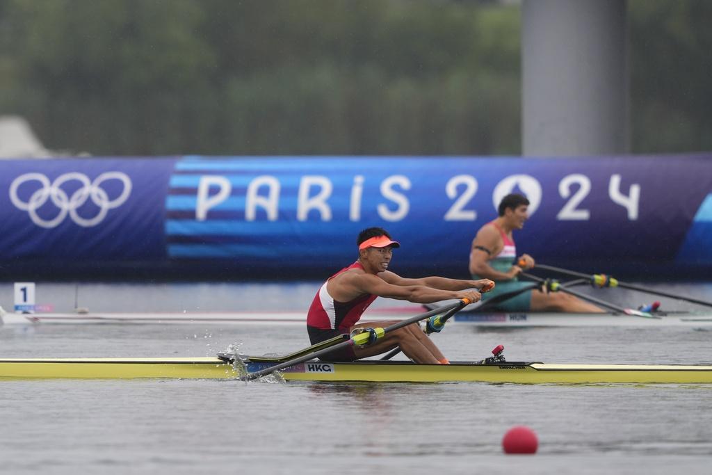 香港賽艇代表趙顯臻預賽獲第4名。(美聯社)