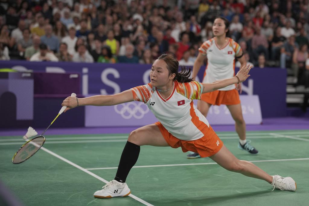 香港女雙組合楊雅婷及楊霈霖。(美聯社)