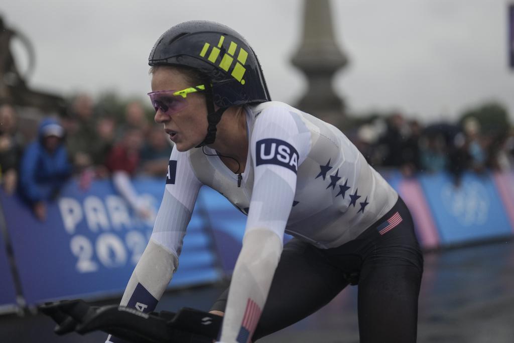 美國女子單車代表Taylor Knibb。(美聯社)