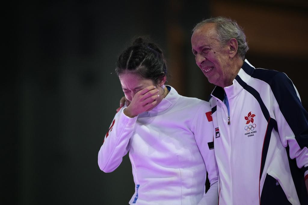 江旻憓純地反擊,感動奪金。(美聯社)