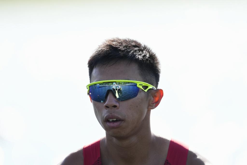 香港賽艇代表趙顯臻在復活賽取得次名晉級。(美聯社)