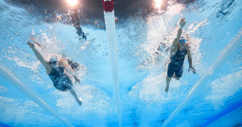 何詩蓓將代表港隊出戰自由式200米決賽。(美聯社)