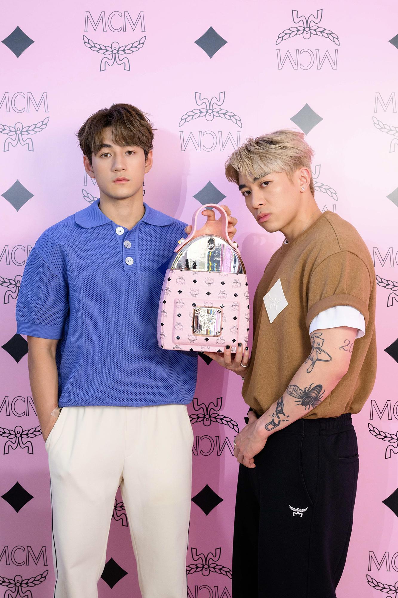 Tyson Yoshi及魏浚笙 (Jeffrey)出席MCM期間限定店的開幕活動。