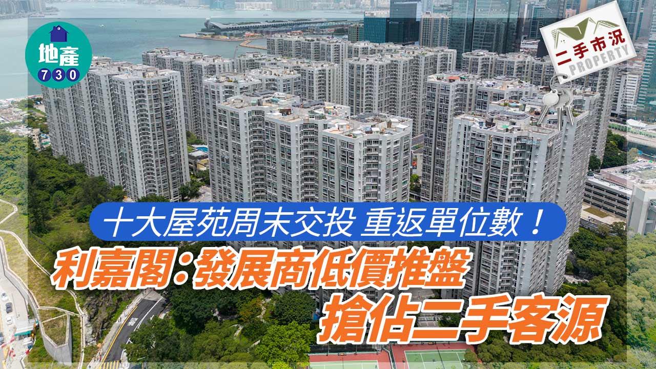 十大屋苑|周末交投重返單位數 利嘉閣:發展商低價推盤 搶佔二手客源