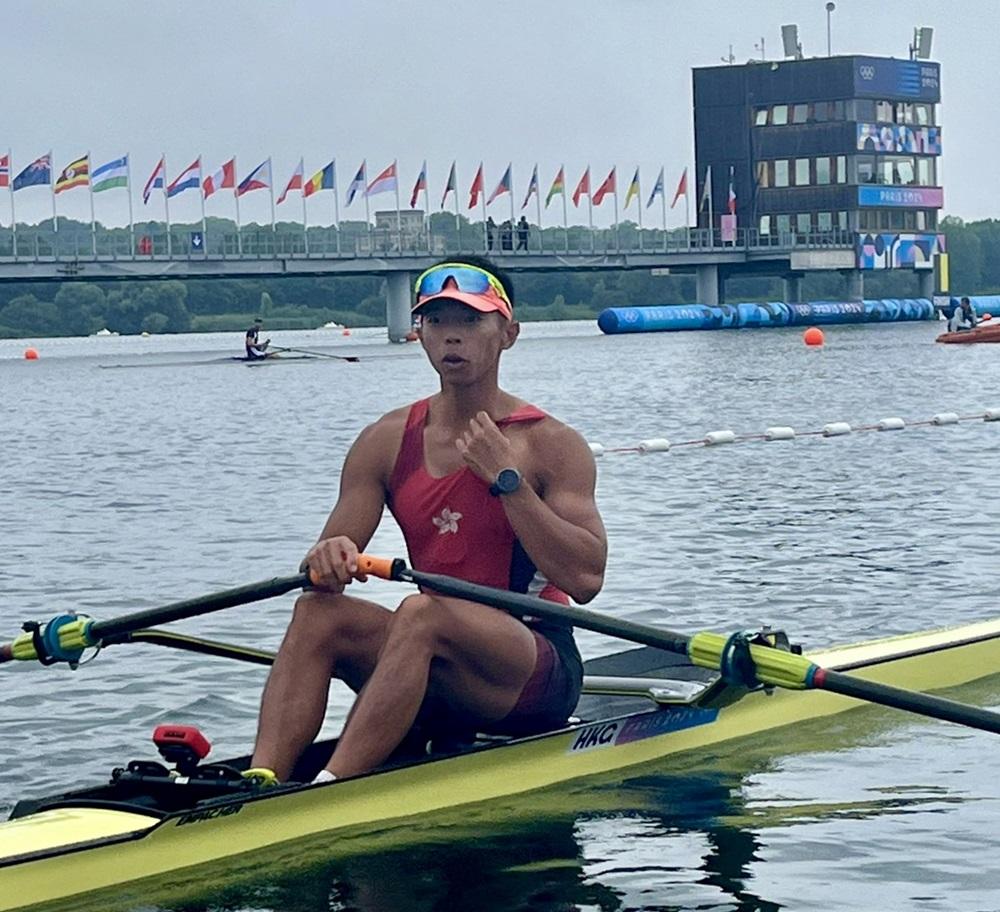 香港代表趙顯臻出戰賽艇項目。(相片由港協暨奧委會提供)