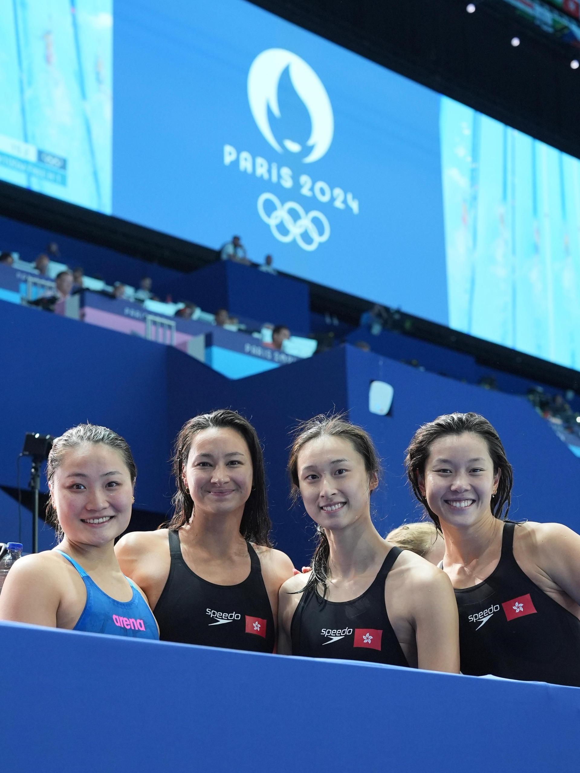香港泳隊出戰女子4x100米自由泳接力預賽。(相片由港協暨奧委會提供)