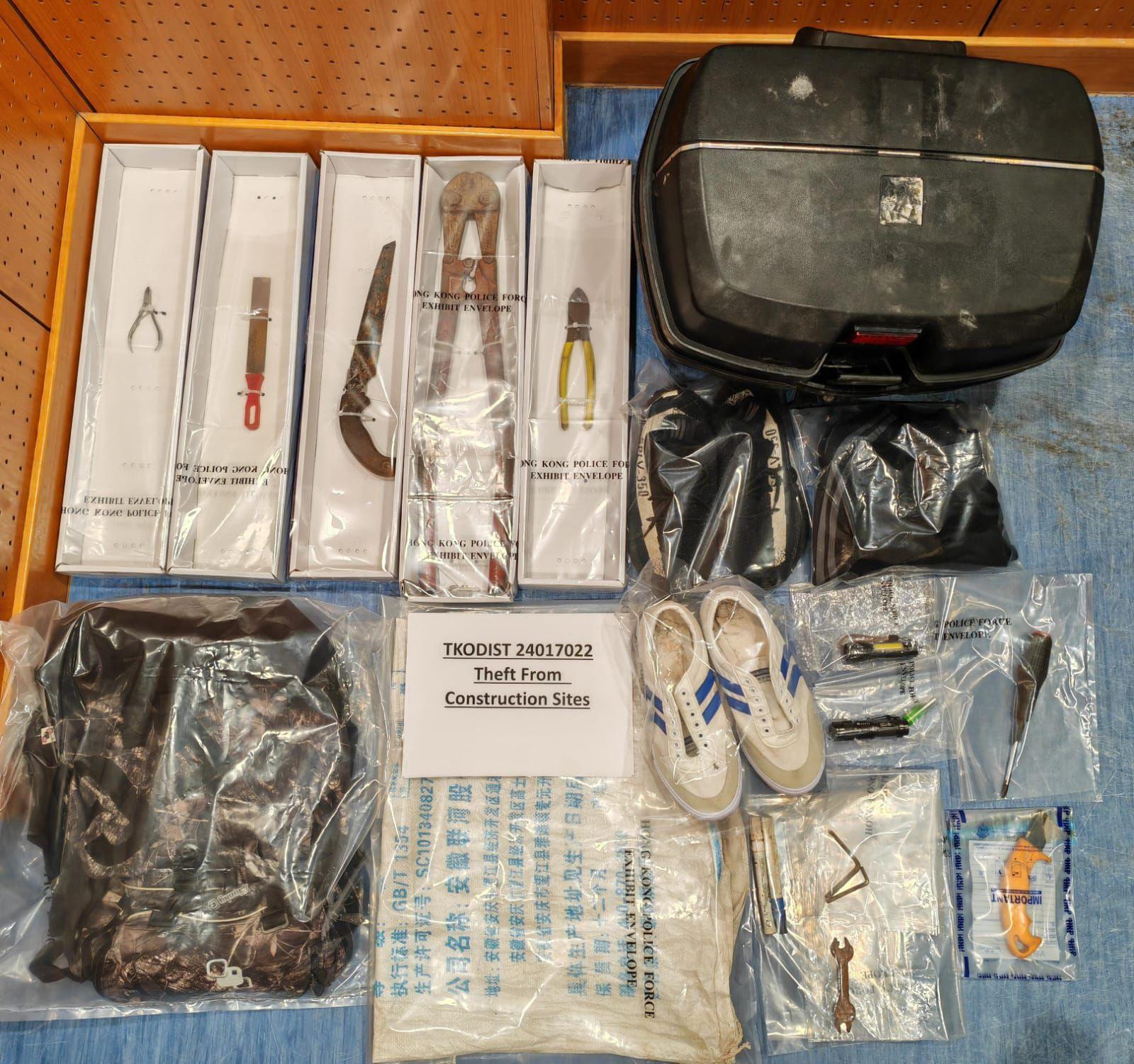 男子涉案用的工具。