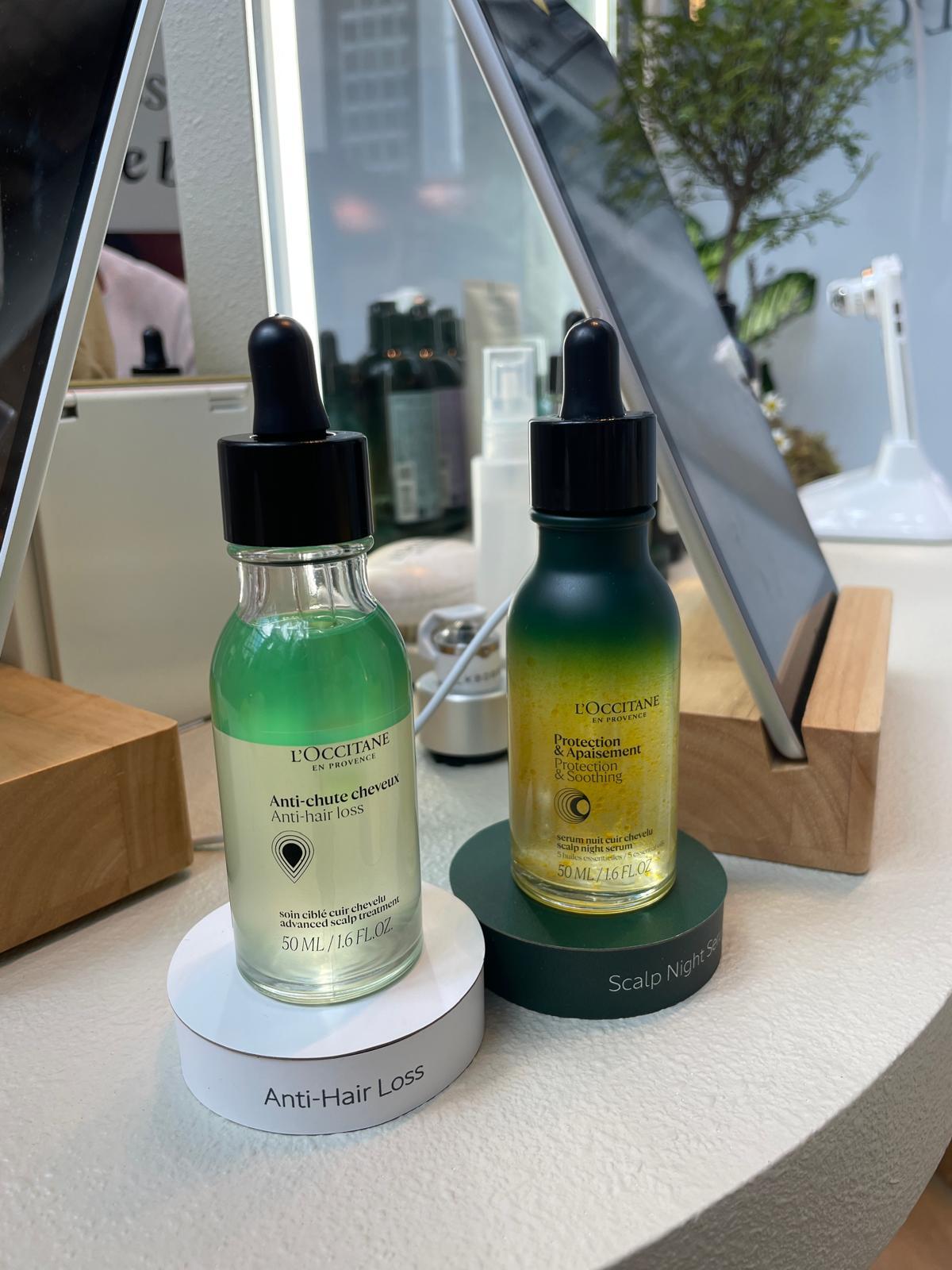 L‘OCCITANE 草本療法防掉髮頭皮護理精華 $380/50ml 及草本療法頭皮舒緩健髮精華 $295/50ml