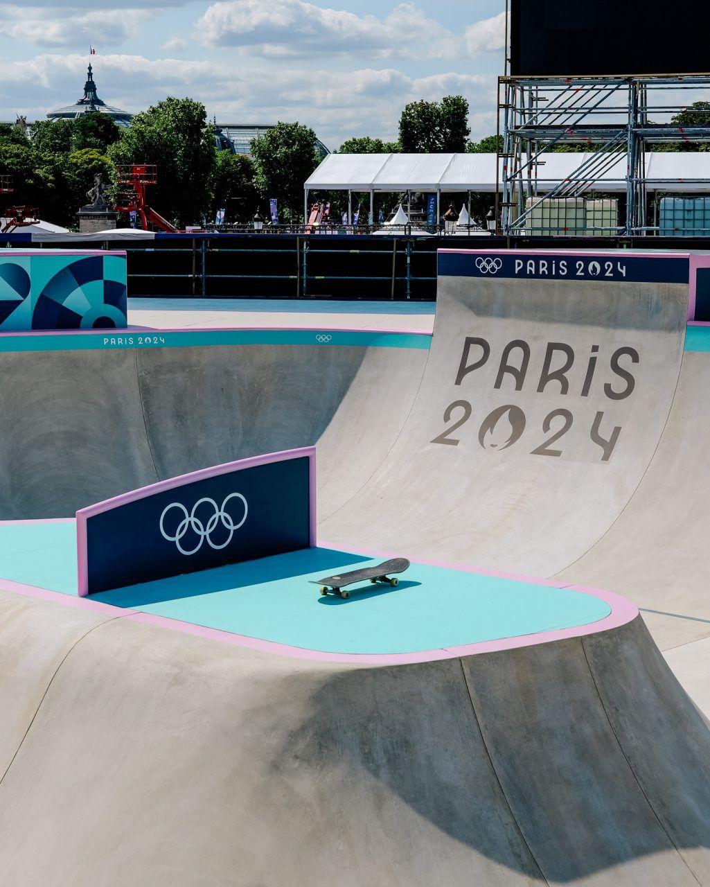 巴黎奧運小知識|巴黎奧運小知識|霹靂舞、滑板和3×3籃球場地以淺藍色為主。