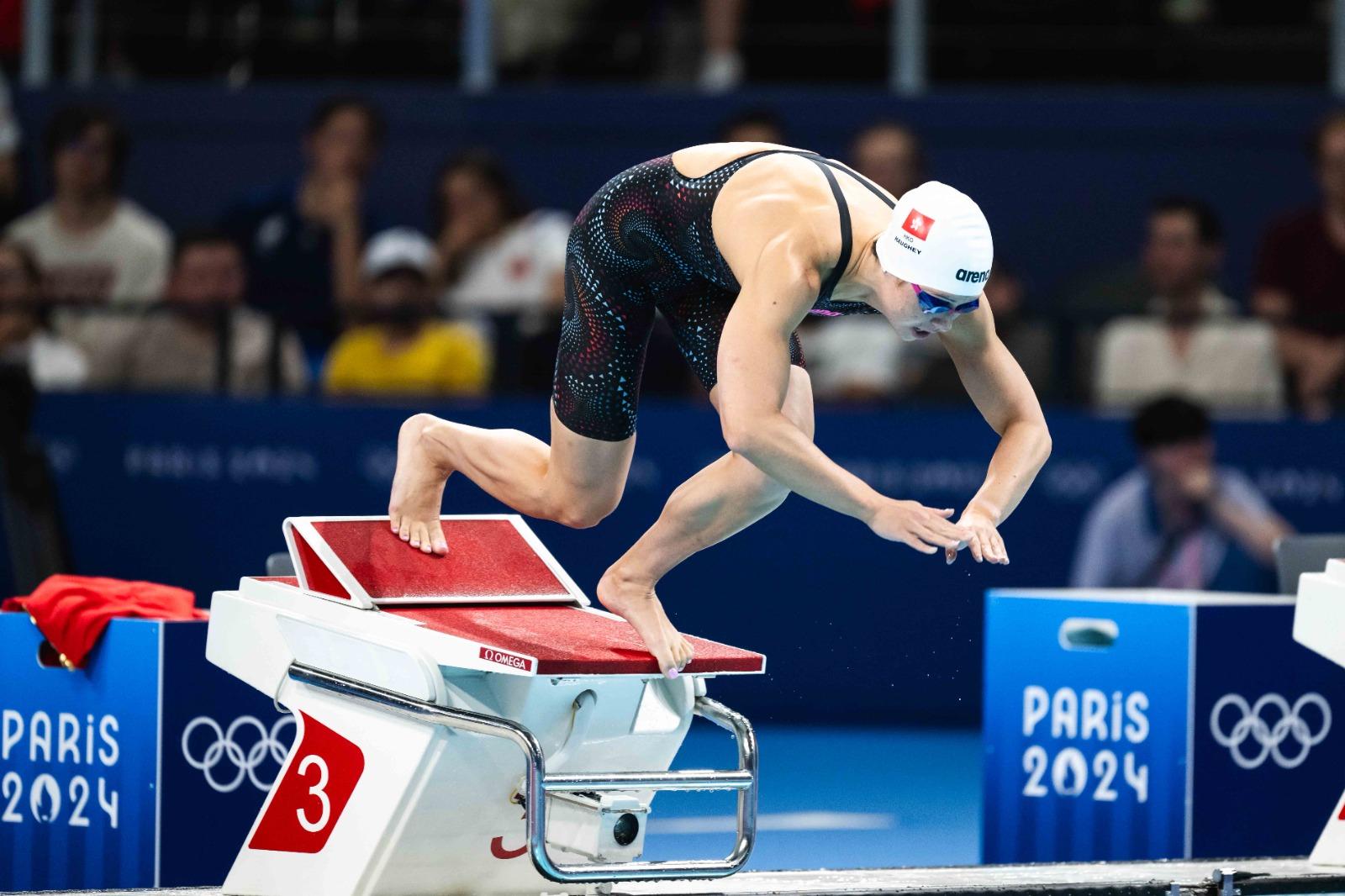 巴黎奧運何詩蓓出戰100米自由泳。(相片由港協暨奧委會提供*)