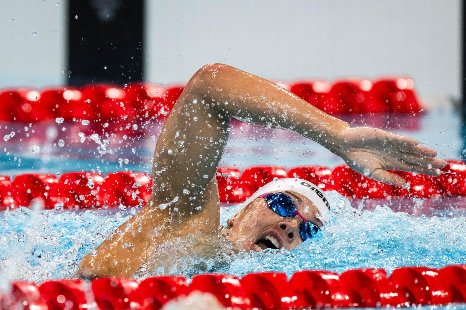 巴黎奧運何詩蓓出戰100米自由泳。(相片由港協暨奧委會提供*)