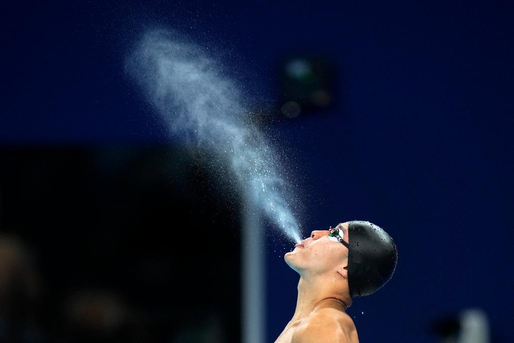 何甄陶未能晉級100米自由泳準決賽。(美聯社)