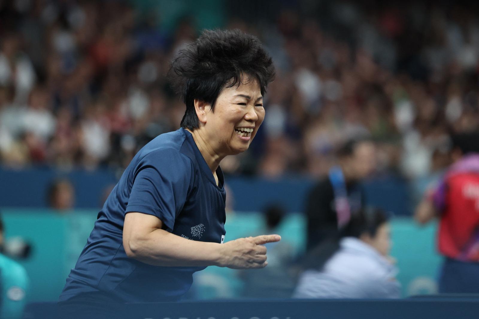 巴黎奧運|倪夏蓮負孫穎莎 乒乓女單32強光榮出局。(路透社)