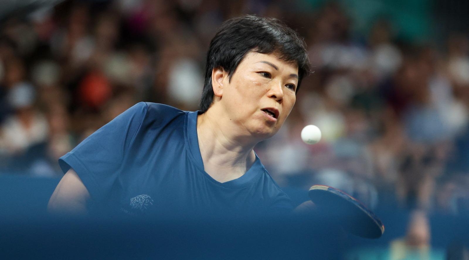 巴黎奧運|倪夏蓮負孫穎莎 乒乓女單32強光榮出局。(路透社)